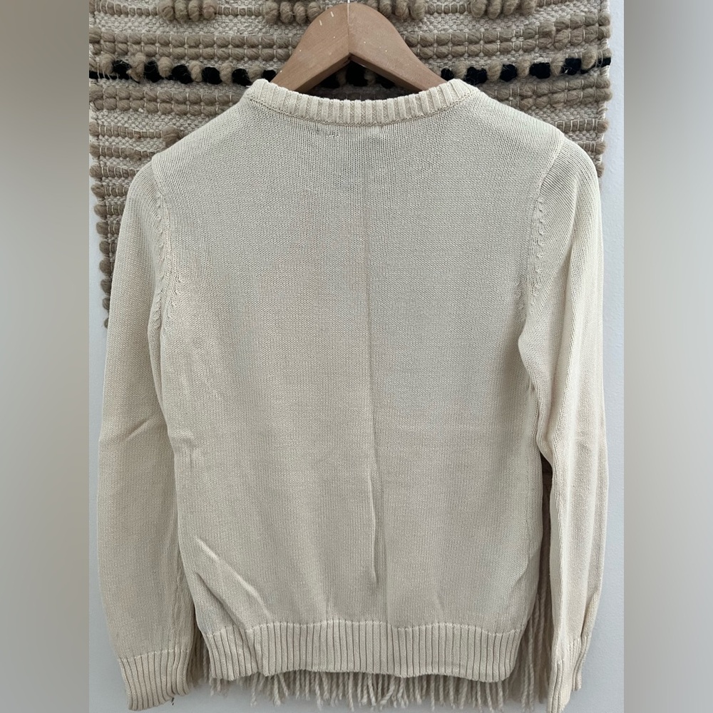 Vintage Rare Green Tag 90S Ralph Lauren Ivory Flag Knitted Sweater - Picture 8 of 15